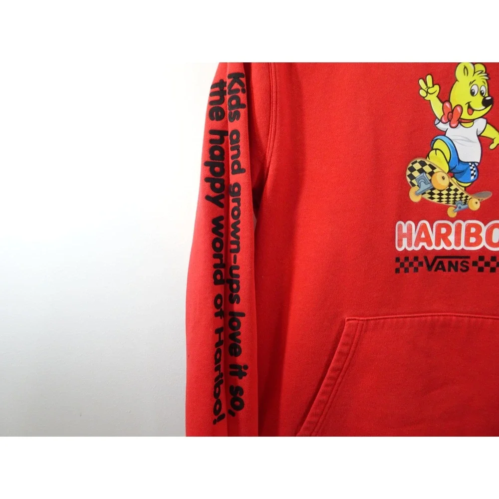 Vans x Haribo Kids Hoodie Red Goldbear Skateboard Sweatshirt XL 2023 Collab